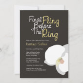 White Orchid Final Fling before the Ring Invitatio Kaart (Voorkant)
