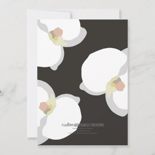 White Orchid Final Fling before the Ring Invitatio Kaart (Achterkant)