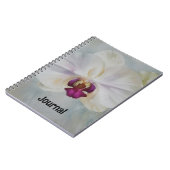 White Orchid Flower Art Journal personaliseren Notitieboek (Linkerzijde)