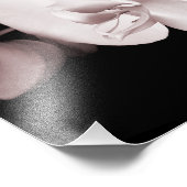 White Orchid Flower Black Achtergrond Abstract Foto Afdruk (Hoek)