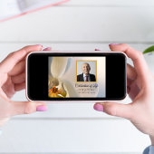 White Orchid Flower Celebration of Life Kaart