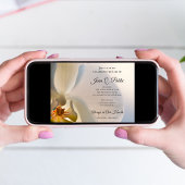 White Orchid Flower Celebration of Life Memorial Kaart