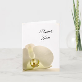 White Orchid Flower Weddenschap Bedankkaart