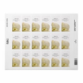 White Orchid Flower Weddenschap Etiket (Full Sheet)