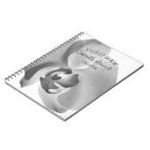 White Orchid Flower Wedding Guest Book Notitieboek (Linkerzijde)