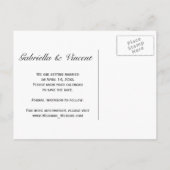 White Orchid Flower Wedding Save the Date Aankondigingskaart (Achterkant)