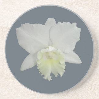 White Orchid Flower Zandsteen Onderzetter
