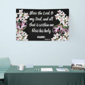 White Orchid Flowers Psalms 103 Christelijke banne Spandoek (Beurs)