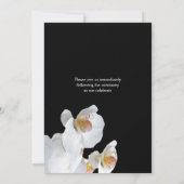 White Orchid Formal Wedding Invitation Kaart (Achterkant)