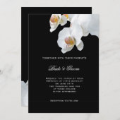 White Orchid Formal Wedding Invitation Kaart (Voorkant / Achterkant)
