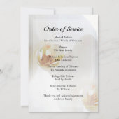White orchid Funeral order of service Invitation Kaart (Achterkant)