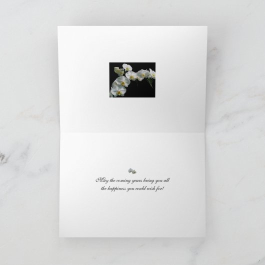 White Orchid Gefeliciteerd Afstuderen! Kaart (Binnen)