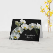 White Orchid Gefeliciteerd Afstuderen! Kaart (Gele Bloem)