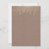 White Orchid Gold Glitter  Engagement Party Kaart (Achterkant)