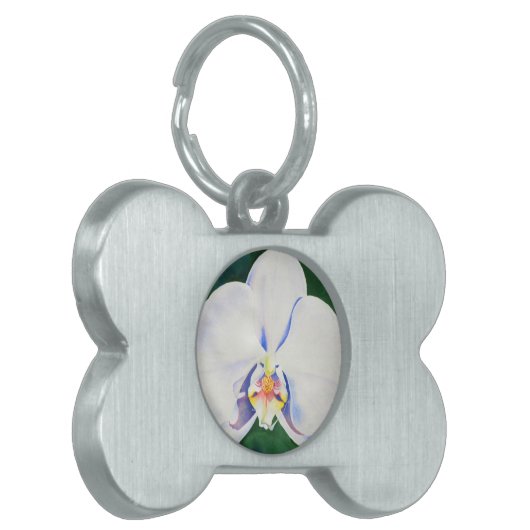 White Orchid Huisdieren Naamplaatje (Voorkant Links)