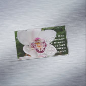 White Orchid I Beauful Tropical Flower Magnetisch Visitekaartje (Voorbeeld)