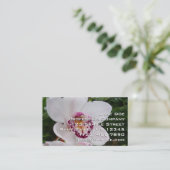 White Orchid I Beauful Tropical Flower Visitekaartje (Staand voorkant)