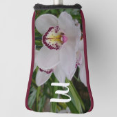 White Orchid II Elegant Floral Golfheadcover (Draai 90)
