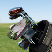 White Orchid II Elegant Floral Golfheadcover (Insitu)