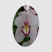 White Orchid II Elegant Floral Ornament (voorkant)