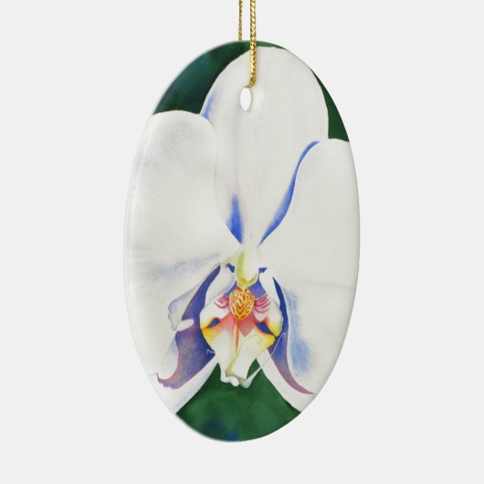 White Orchid Keramisch Ornament (Rechts)