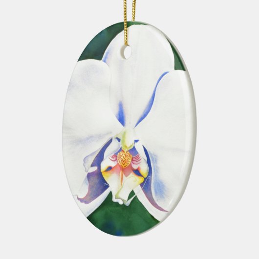 White Orchid Keramisch Ornament (Links)