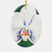 White Orchid Keramisch Ornament (Voorkant)