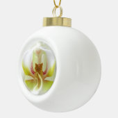 White Orchid Keramische Bal Ornament (Rechts)