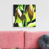 White Orchid Lady Slipper Flower Pair Canvas Afdruk (Insitu (Woonkamer))