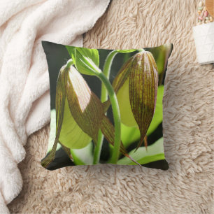 White Orchid Lady Slipper Flower Pair Kussen