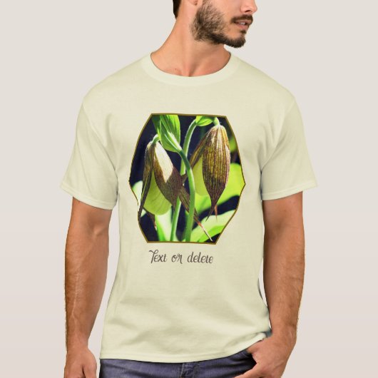 White Orchid Lady Slipper Flower Pair Personalized T-shirt (Voorkant)