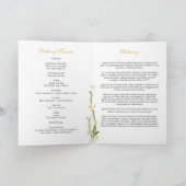 White Orchid Lily twee foto begrafenisprogramma Programma (Binnen)