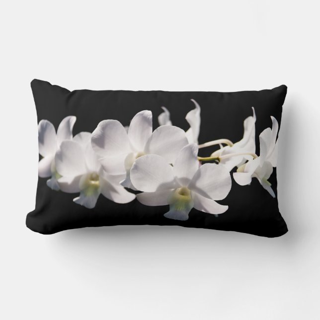 White Orchid Lumbar Pillow Kussen (Voorkant)