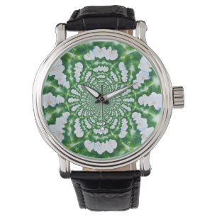 White Orchid Mandala Horloge