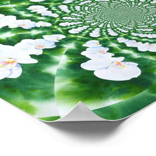 White Orchid Mandala Poster (Hoek)