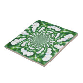 White Orchid Mandala Tegeltje (Zijkant)