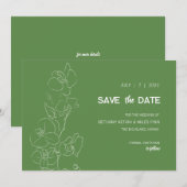 White Orchid · Modern Tropical Save the Date (Voorkant / Achterkant)