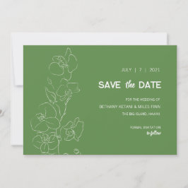 White Orchid · Modern Tropical Save the Date