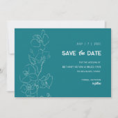White Orchid · Modern Tropical Save the Date (Voorkant)