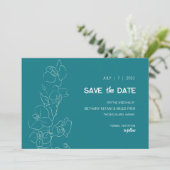 White Orchid · Modern Tropical Save the Date (Staand voorkant)