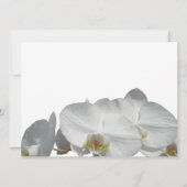 White Orchid Ocean Waves Wedding Kaart (Achterkant)