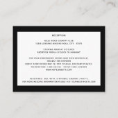 White Orchid on Black Enclosure Card Informatiekaartje (Achterkant)