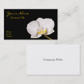 White Orchid on Black Visitekaartje (Voorkant / Achterkant)