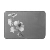 White Orchid on Grey Bath Mat L (Voorkant)