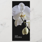 White Orchid op Black Wedding Menu (Voorkant)