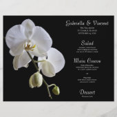 White Orchid op Black Wedding Menu (Voorkant)