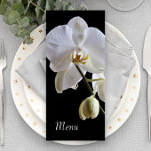 White Orchid op Black Wedding Menu