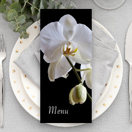 White Orchid op Black Wedding Menu