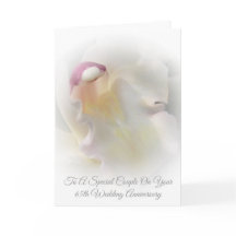 White Orchid Personalized 65th Wedding Jubileum