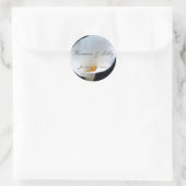 White Orchid Personalized Wedding Ronde Sticker (Tas)